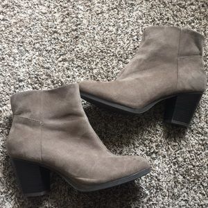 Taupe Suede Booties